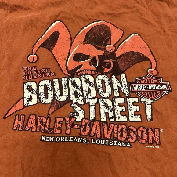 Harley-Davidson Shirt Mens 5XL Bourbon Street New Orleans Louisiana 2010 Biker - Picture 2 of 7